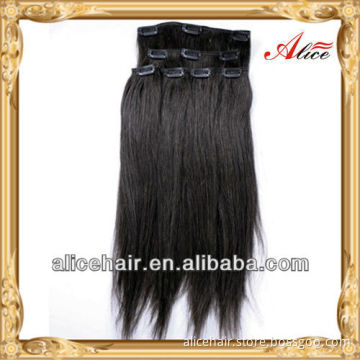 Wholesale price clip in curly hair extension indian hair